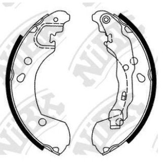Колодки барабанные к-кт NiBK FN1255 фото
