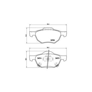 Колодки тормозные передние к-кт Brembo P 28 036 фото