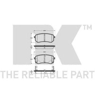 Колодки тормозные дисковые задние с звуковым предупреждением износа и прижимной пластиной / HYUNDAI фото