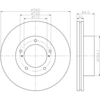 Диск тормозной передний вентилируемый TEXTAR 92204603 фото