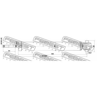 Амортизатор задний FEBEST 01650964R фото