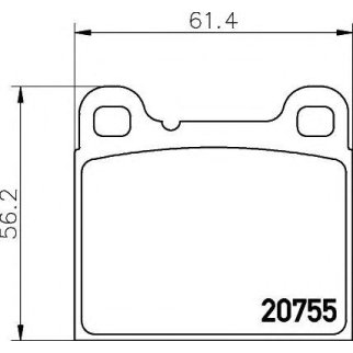 Колодки тормозные задние дисковые к-кт Hella 8DB 355 008-801 фото