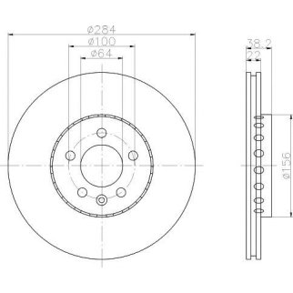 Диск тормозной передний вентилируемый MINTEX MDC1067 фото
