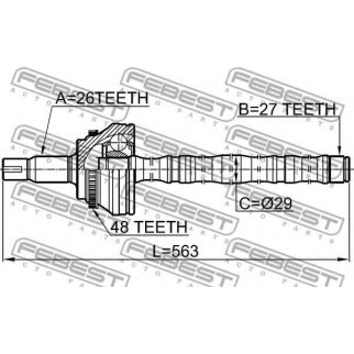 ШРУС 0114-ACV30A48 фото