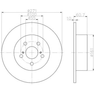 Диск тормозной задний TEXTAR 92126503 фото