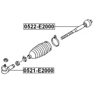 0522E2000_тяга рулевая !Mazda E2000/2200 (SR2) 84-04 фото 2