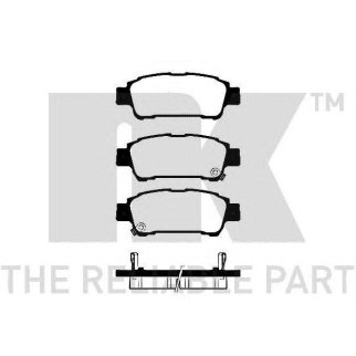 Колодки тормозные дисковые задние с звуковым предупреждением износа и прижимной пластиной / TOYOTA A фото
