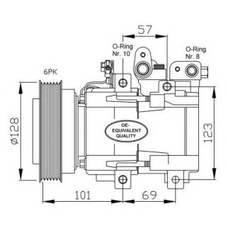 Компрессор системы кондиционирования NRF 32204 фото