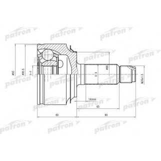 Шрус привода PATRON PCV2124 фото