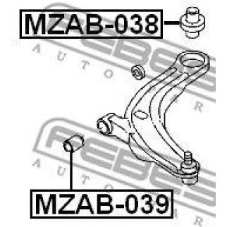 Сайлентблок передний подвески FEBEST MZAB-039 фото