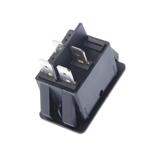 Выключатель клавишный 12V 35А (4с) ON-OFF с синей LED подсветкой REXANT фото 1