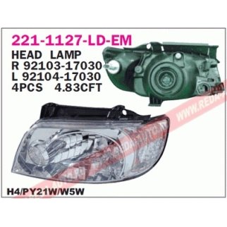 Фара левая DEPO 221-1127L-LD-EM фото