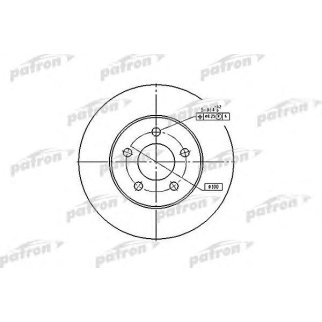 Диск тормозной передний вентилируемый PATRON PBD5371 фото