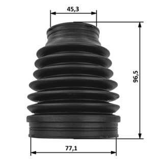 Пыльник шрус внутренний комплект PVC 77.1X96.5X45.3 фото 2