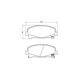 Колодки тормозные передние к-кт brembo P 28 043 фото