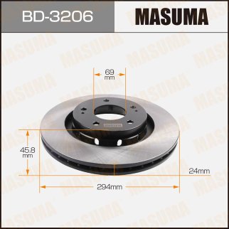 Диск тормозной Masuma BD-3206 фото