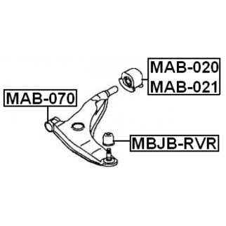Сайлентблок FEBEST MAB-021 фото 2
