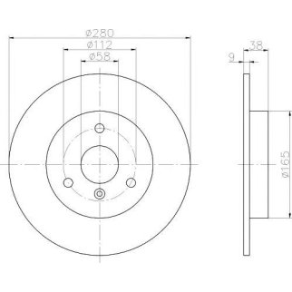 Диск тормозной передний не вентилируемый MINTEX MDC1423 фото