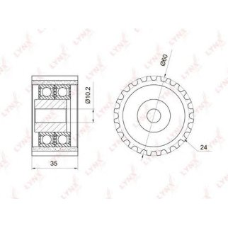 Ролик дополнительный ремня ГРМ LYNXauto PB-3034 фото