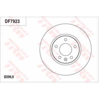 Диск тормозной передний вентилируемый TRW DF7923 фото