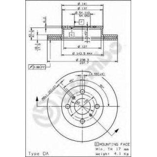 Диск тормозной brembo 09.5084.24 фото