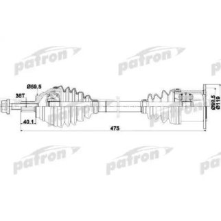 Полуось передняя левая PATRON PDS0251 фото