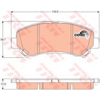 Колодки тормозные передние к-кт TRW GDB3467 фото