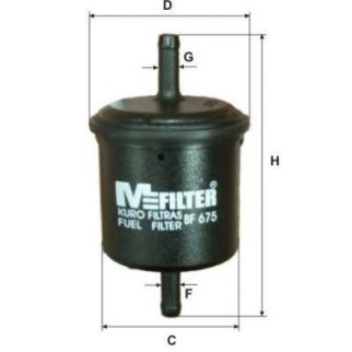 BF 675_фильтр топливный! Ford Maverick 2.4 96-98,Nissan Almera 1.4-2.0 95> фото