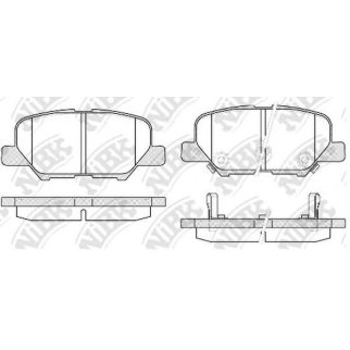Колодки Mazda 6 2.0/2.2D 12&gt;/Mitsubishi Outlander 2.0/2.4i/2.2D 12&gt; задние к-кт NIBK фото
