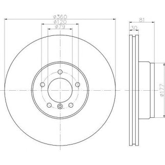 Диск тормозной передний вентилируемый TEXTAR 92178403 фото