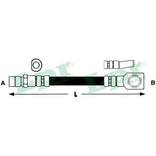 Шланг тормозной Lpr 6T46159 фото