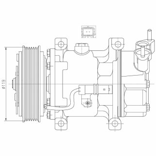 Компрессор кондиц. для а/м Peugeot 206 (98-)/307 (00-) 1.4i/1.6i (LCAC 2026) фото 3 Компрессор кондиц. для а/м Peugeot 206 (98-)/307 (00-) 1.4i/1.6i (LCAC 2026) фото 3