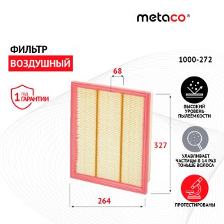 Фильтр воздушный metaco 1000-272 фото 5 Фильтр воздушный metaco 1000-272 фото 5