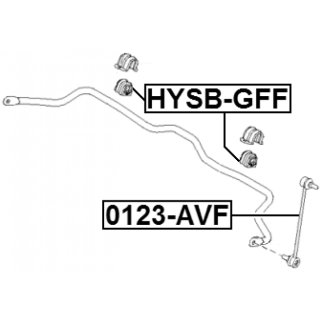 Втулка переднего стабилизатора FEBEST HYSB-GFF фото 2