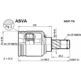 ШРУС внутренний ASVA NSIP-TN фото