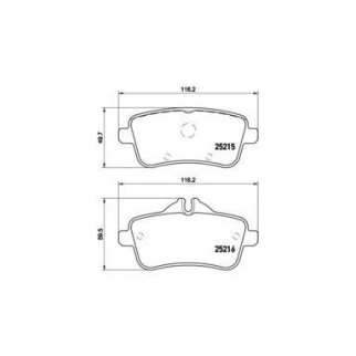Колодки тормозные задние дисковые к-кт Brembo P 50 101 фото