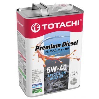 Масло моторное TOTACHI Premium Diesel CJ-4/SM Синтетика 5W40 6л TOTACHI 11706 фото