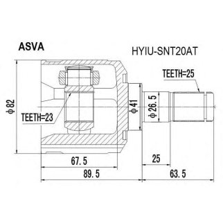 ШРУС ВНУТРЕННИЙ 23x41x25 фото