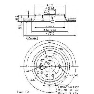 Диск тормозной задний вентилируемый Brembo 09.9505.11 фото