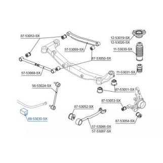 89-53030-SX_втулка стабилизатора заднего! KIA Sportage 2WD 04> фото