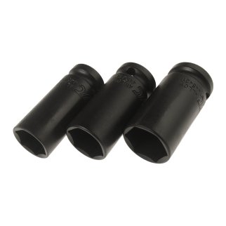 Набор головок 1/2" ударных тонкостенных средней глубины 17,19,21мм JTC фото 2