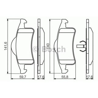 Колодки тормозные задние дисковые к-кт BOSCH 0 986 424 665 фото