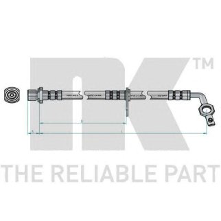 Шланг тормозной toyota land cruiser 4.7/4.2td 98> l=430 фото