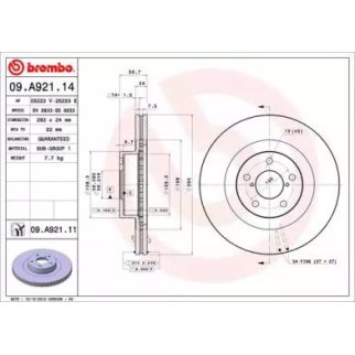 Диск тормозной brembo 09.A921.11 фото