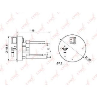 Фильтр топливный LYNXauto LF1076M фото