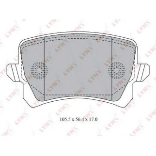 Колодки тормозные задние дисковые к-кт LYNXauto BD-8030 фото