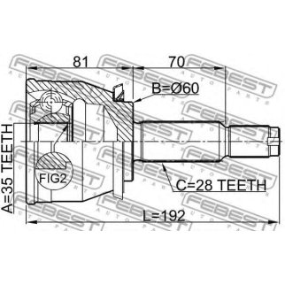 Шрус наружный 35x60x28 фото