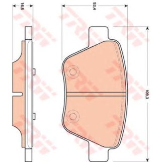 Колодки тормозные задние дисковые к-кт TRW GDB1841 фото