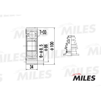 ШРУС внутренний MILES GA10009 фото 3