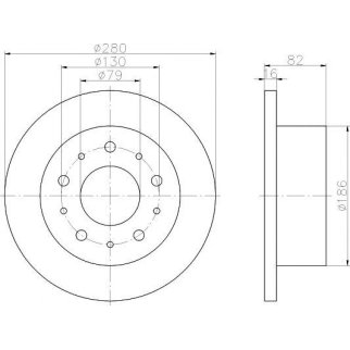 Диск тормозной задний MINTEX MDC1686 фото